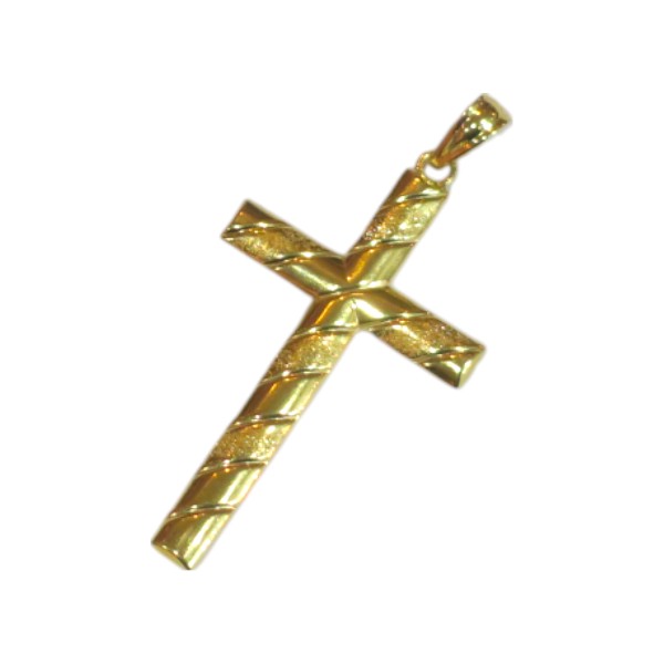 K18 イエローゴールド 十字架 クロス ペンダントトップ 750YG 約3.9g【代引不可】【送料無料】【質屋かんてい局横浜港南店】中古品 used AB