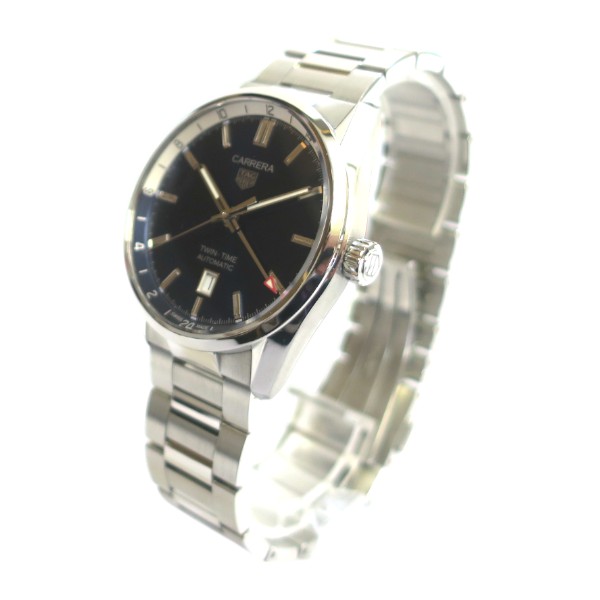TAG HEUER タグホイヤー CARRERA カレラ WBN201A キャリバー7 ツインタイム デイト 自動巻き ブルー文字盤【極美品】【代引不可】【送料無料】【質屋かんてい局横浜港南店】中古品 used A
