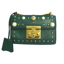 GUCCI グッチ 432182 パドロック スタッズ レザー チェーンショルダーバッグ【送料無料】【質屋かんてい局横浜港南店】中古品 used AB