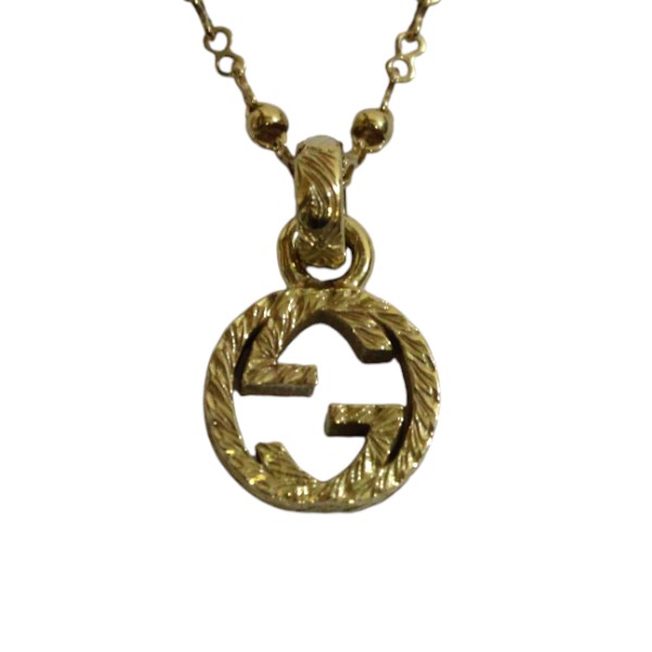 GUCCI グッチ Au750 YG インターロッキ
