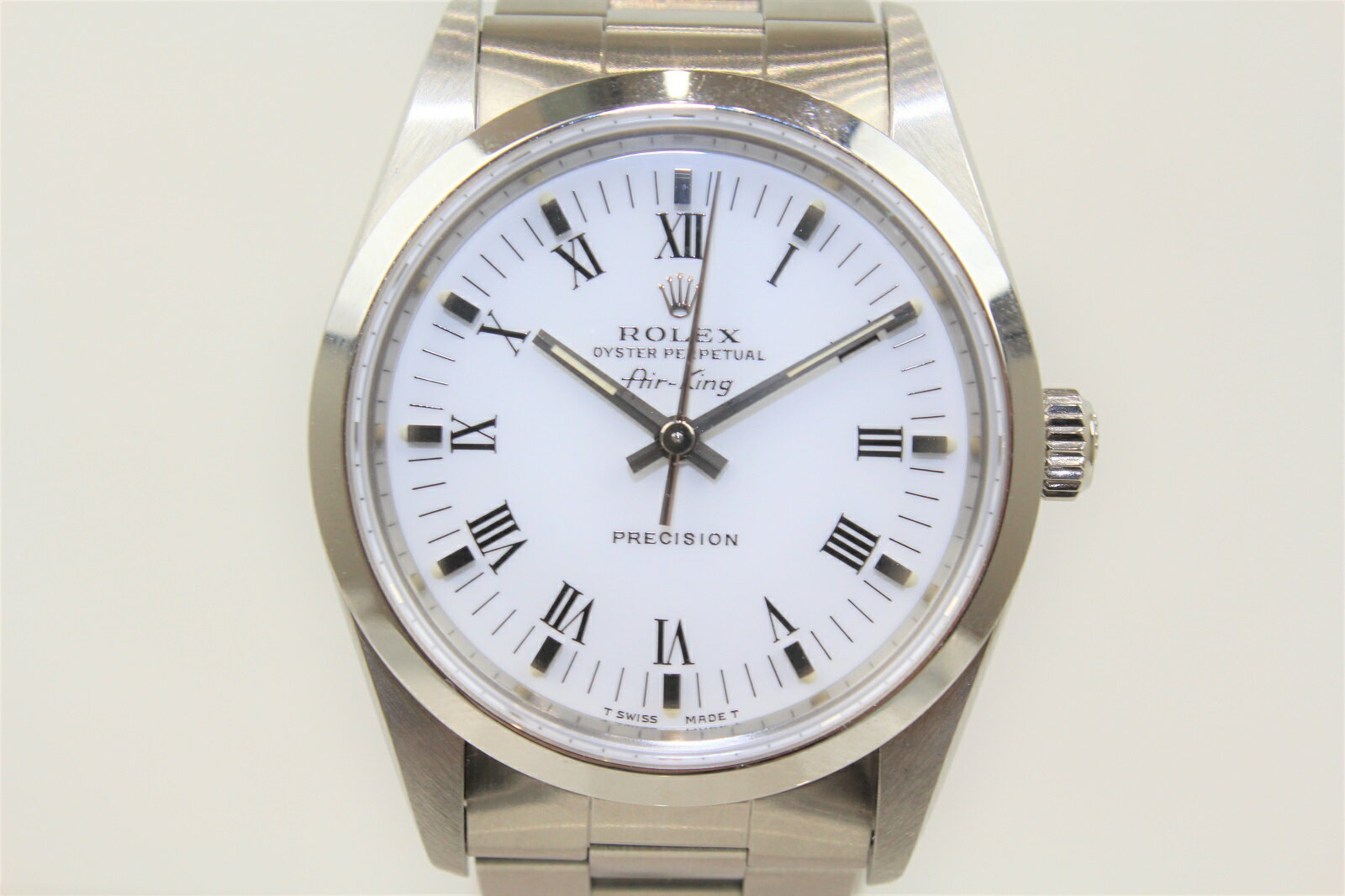 ROLEX　ロレックス　エアキング　14000　N番　SS　ホワイト　メンズ　ボーイズ　腕時計【中古】