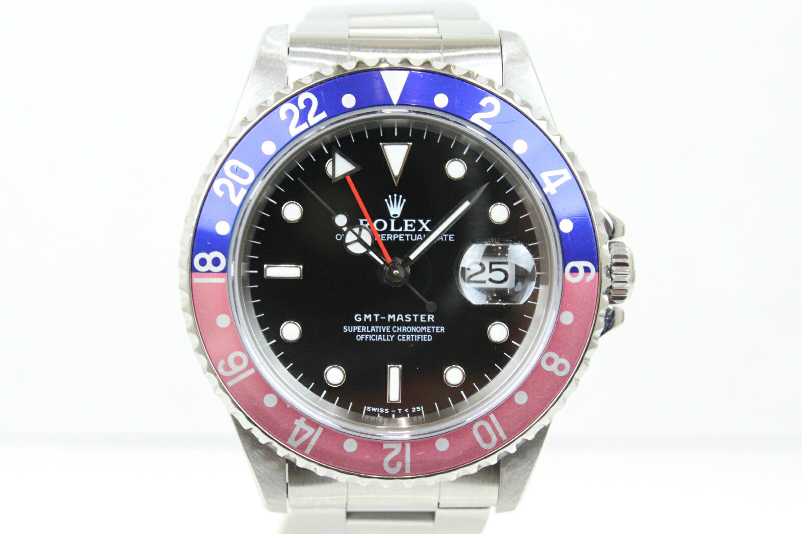 【ギャラ有】ROLEX　ロレックス　GMTマスター　16700　T番　自動巻き　赤青ベゼル　ステンレススチール　ブラック　メンズ　腕時計【中古】