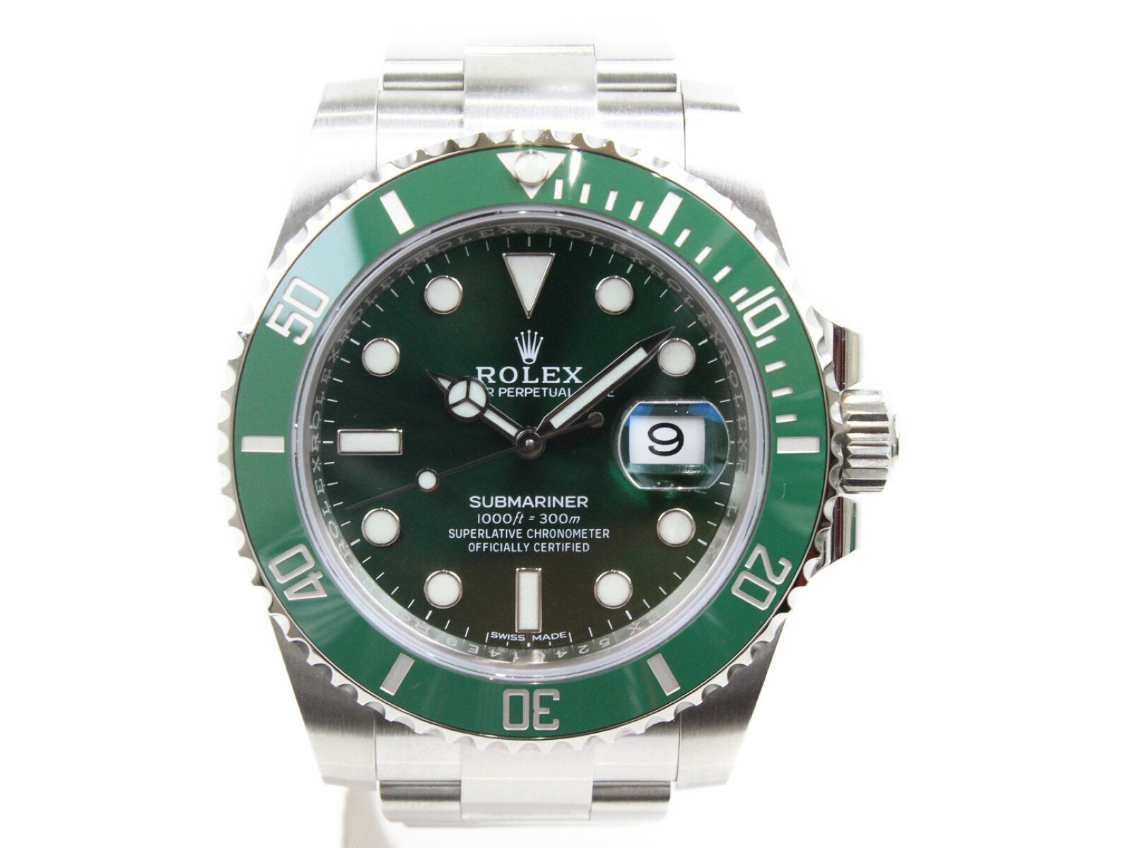 【未使用品】ROLEX　ロレックス　サブマリーナーデイト　116610LV　ランダム　自動巻き　デイト　回転ベゼル　SS　ステンレススチール　グリーンサブ　緑サブ　メンズ　腕時計【中古】