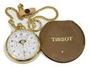 TISSOT　ティソ　クロノムーンフェイス　懐中時計　手巻き　デイト　ゴールド　ホワイト　時計【中古】