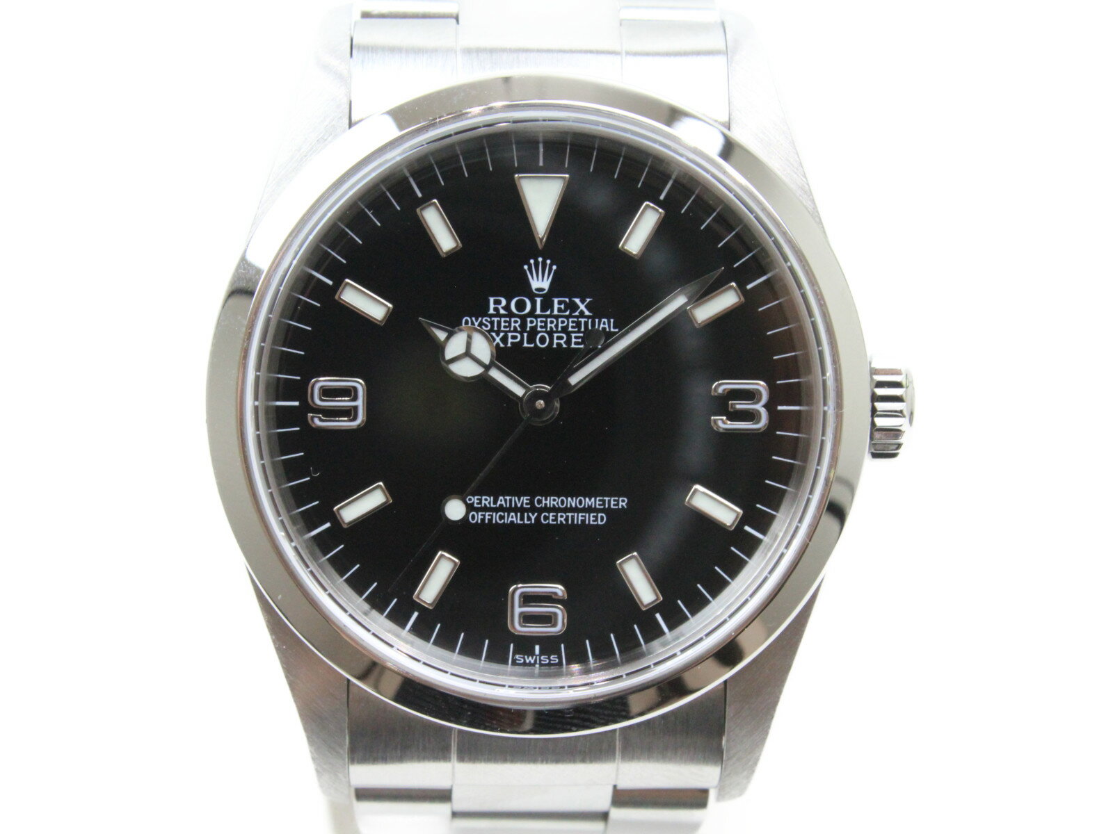 【ギャラ有】ROLEX　ロレックス　エクスプローラーI　14270　U番　1999年ギャラ　自動巻き　SS　ステンレススチール　ブラック　メンズ　腕時計【中古】