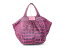 【未使用品・ワニ風柄がワイルド!】 Marc By Marc Jacobs マークバイマークジェイコブス トートバッグ ピンク系×ブラック ポリエステル レディース ユニセックス ブランド かわいい ハンドバッグ 大きい 軽い マザーズバッグ 【中古】