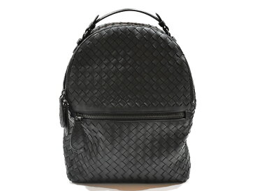 【箱・布袋あり】BOTTEGA VENETA バッグパック 536232V0016817 ブラック レザー リュック　ブラック　シンプル　おしゃれ　レディース　メンズ　【中古】