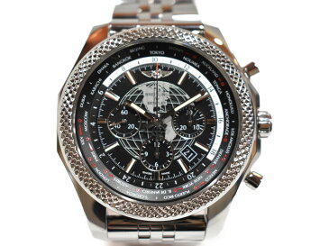 【箱・ギャラあり】BREITLINGベントレーB05UNITIME AB0521U4 49mm 100m防水 黒文字盤 24都市ワールドタイム GMT 裏スケ シースルーバック ステンレススチール メンズ ユニセックス コマ調整可【中古】