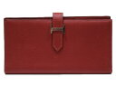 【箱あり】HERMES エルメス ベアンスフレ 2007年製造 レッド系 レディース メンズ 長財布 ウォレット シンプル プレゼント包装可 【中古】新居浜店