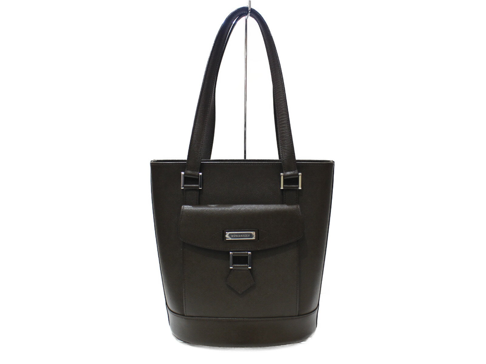 BURBERRY　トートバッグ　YM4042　54　レザー　ブラウン　レディース　シンプル　プレゼント包装可　【中古】