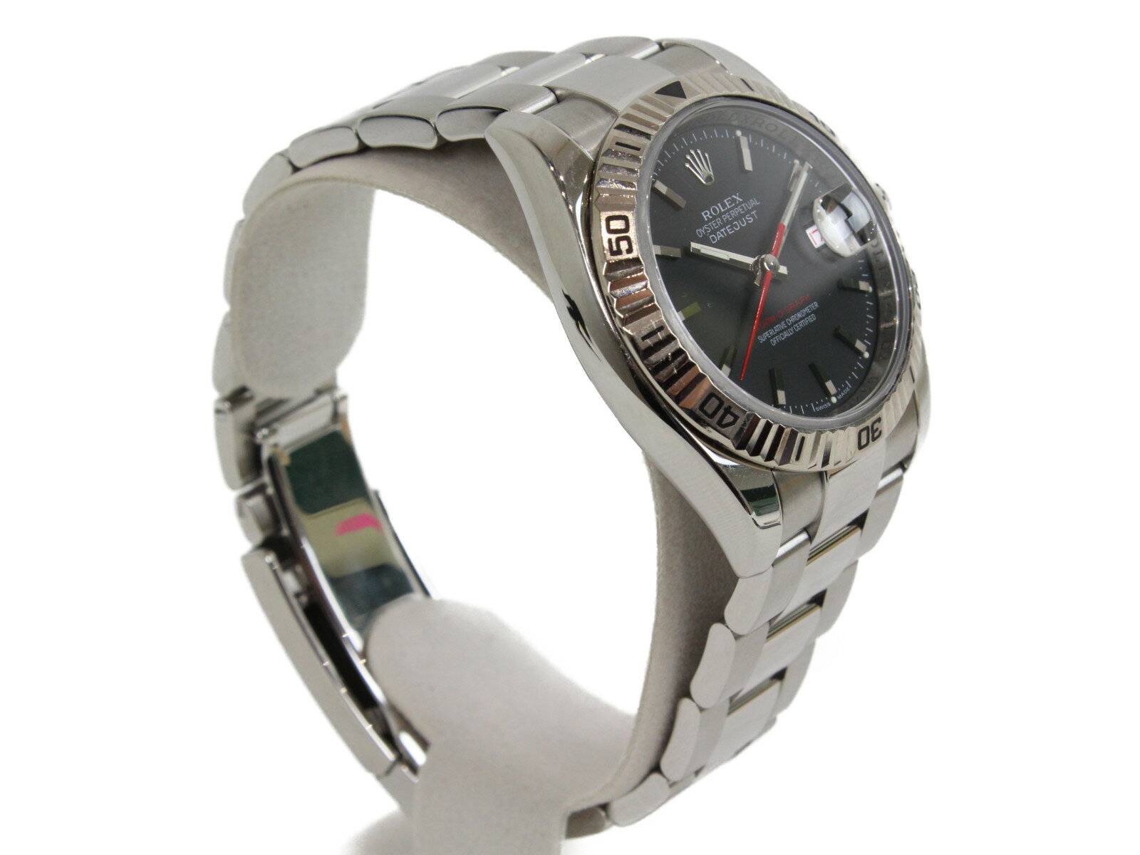 ROLEX　ロレックス　デイトジャスト　ターノグラフ　116264　D番　自動巻き　K18WG　SS　ブラック　メンズ　腕時計【中古】新居浜店