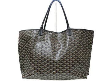 【布袋あり】GOYARD　ゴヤール　サンルイGM　トートバッグ　PVC　ブラック　レディース　メンズ　ポーチ付　ユニセックス　軽い　大容量　プレゼント包装可　【中古】