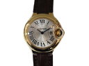 【箱・保証書あり】CARTIER カルティエ バロンブルー W6900256 K18 革ベルト クオーツ 腕時計 シンプル おしゃれ上品 高級 レディース ユニ...
