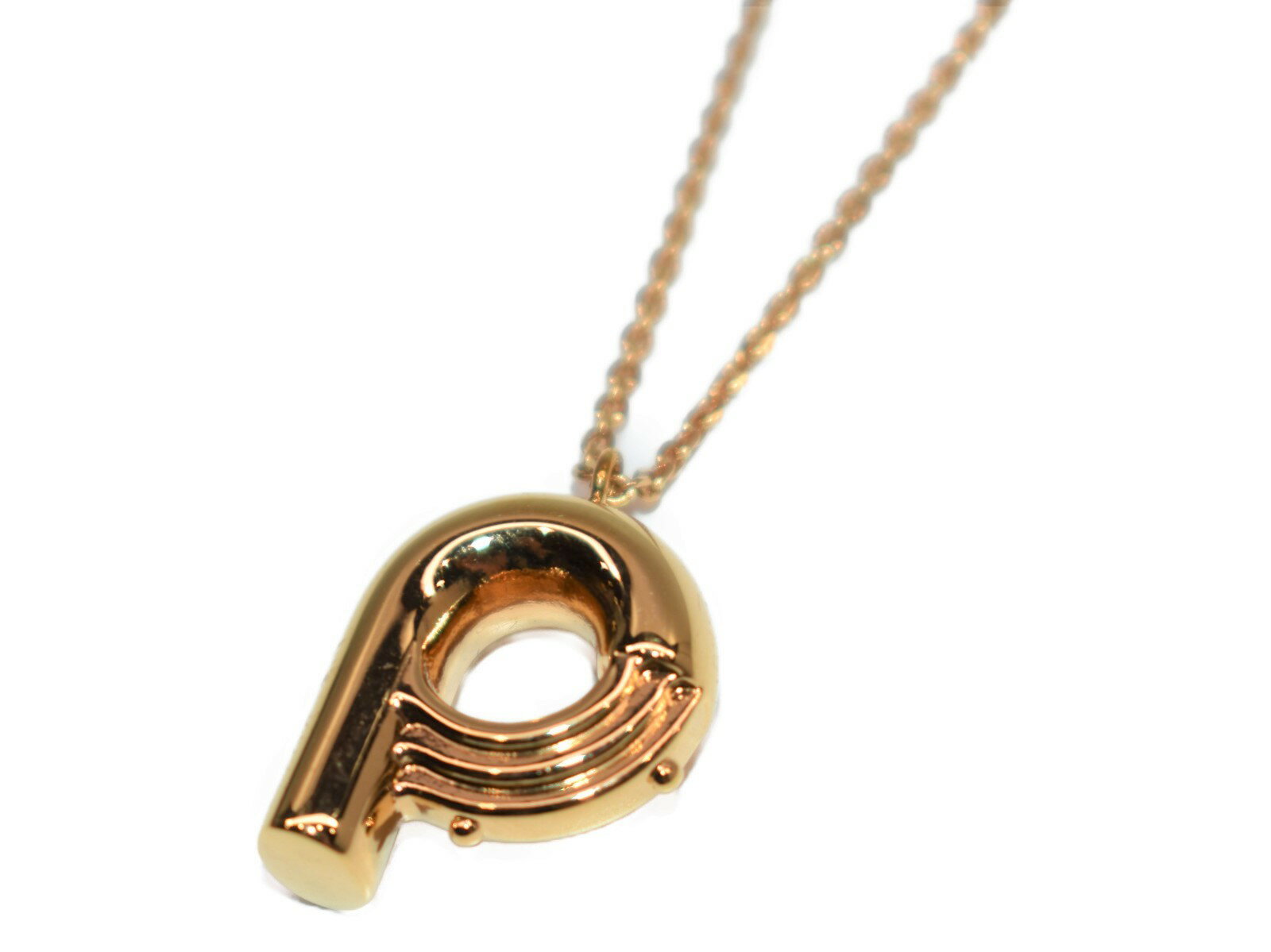 【★箱有り★】LOUIS　VUITTON 　ネックレス・LV&ME　【P】M61071 ゴールド　メッキ レディース　メンズ　ユニセックス　ネックレス　シンプル　人気　おしゃれ　プレゼント包装可【中古】