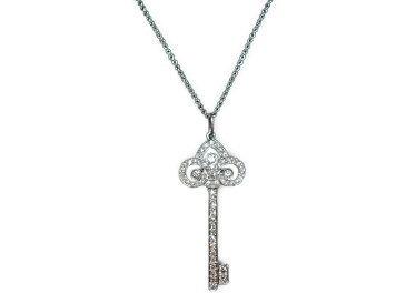 【箱あり★】TIFFANY＆Co. フルール　ドリスキーペンダント シルバー Pt950 5.7gペンダント　ジュエリー　鍵モチーフ　シンプル　きれい　レディース　プレゼント　記念日　誕生日　クリスマス　【中古】新居浜店