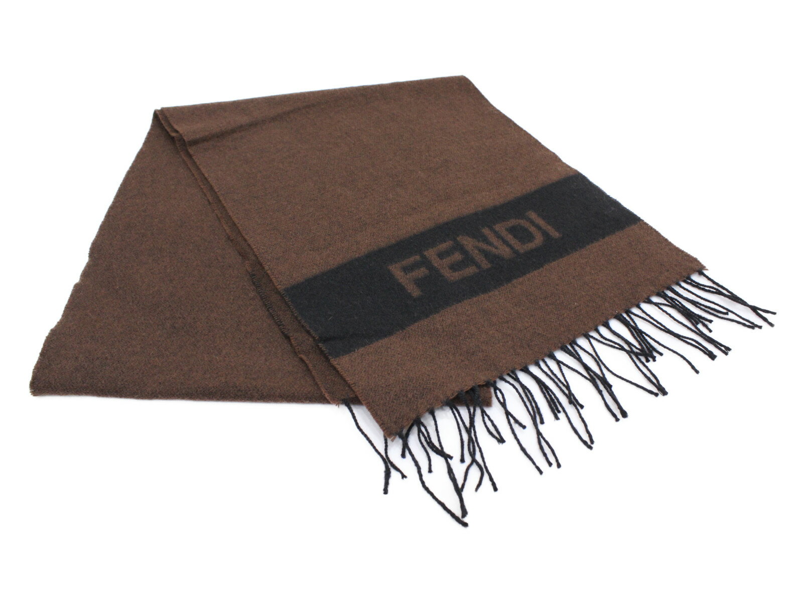 FENDI　フェンディ　マフラー　ブラウン　ブラック　メンズ【中古】松山朝生田店