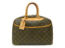 【中古】LOUIS VUITTON　ルイヴィトン　ドーヴィル　M47270　バッグ　ハンドバッグ　ボストンバッグ　モノグラム　茶色　ブラウン　ロゴ　ブランドロゴ　レディース　メンズ　ユニセックス　ギフト　贈り物　プレゼント包装【中古】　新居浜店