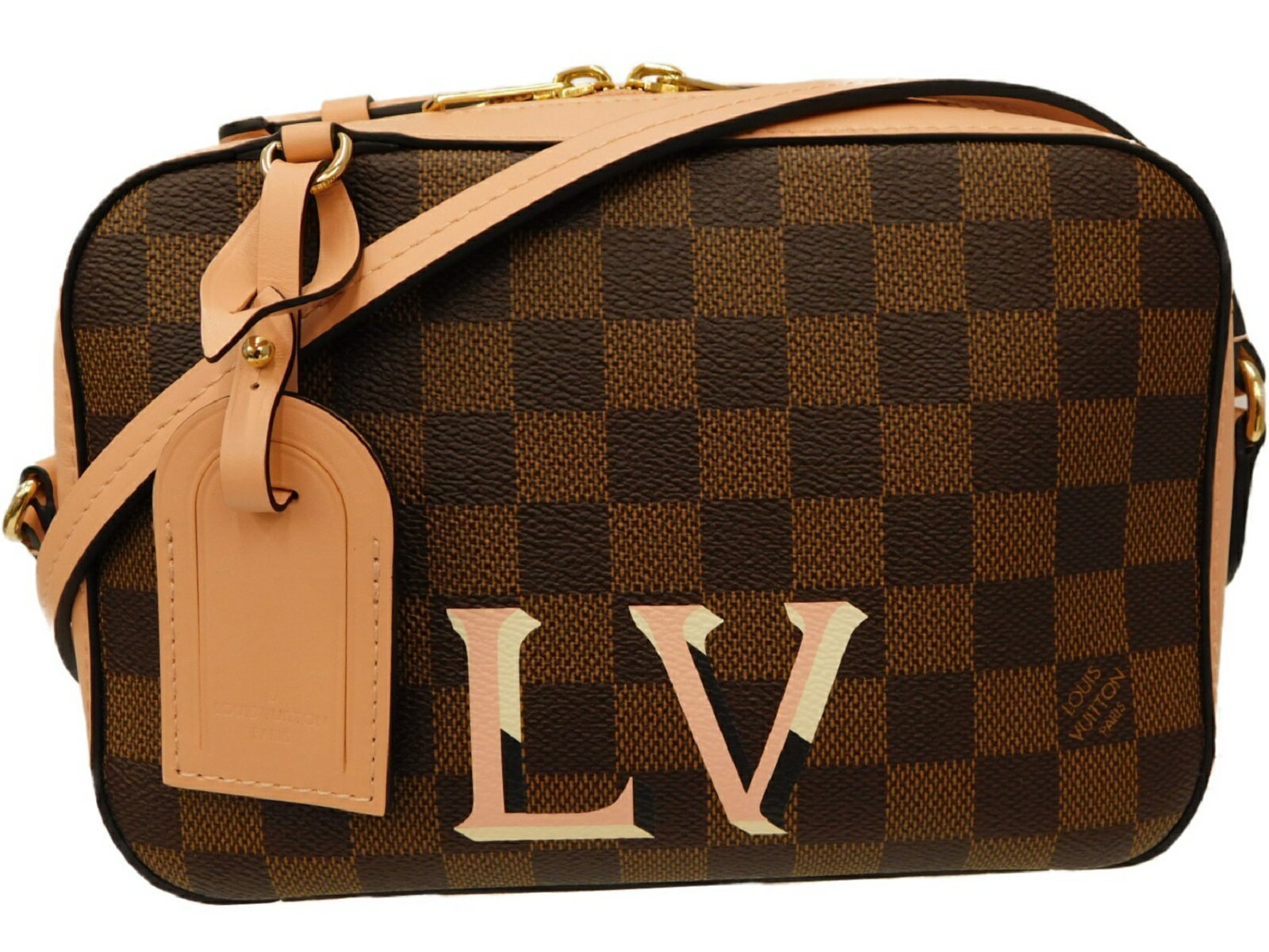 【中古】LOUIS VUITTON　ルイヴィトン　N40179　LVサンタモニカ　サーモンピンク　ヴィーナス　ダミエ　ロゴ　ブランドロゴ　レディース　ギフト　贈り物　プレゼント包装【中古】　新居浜店