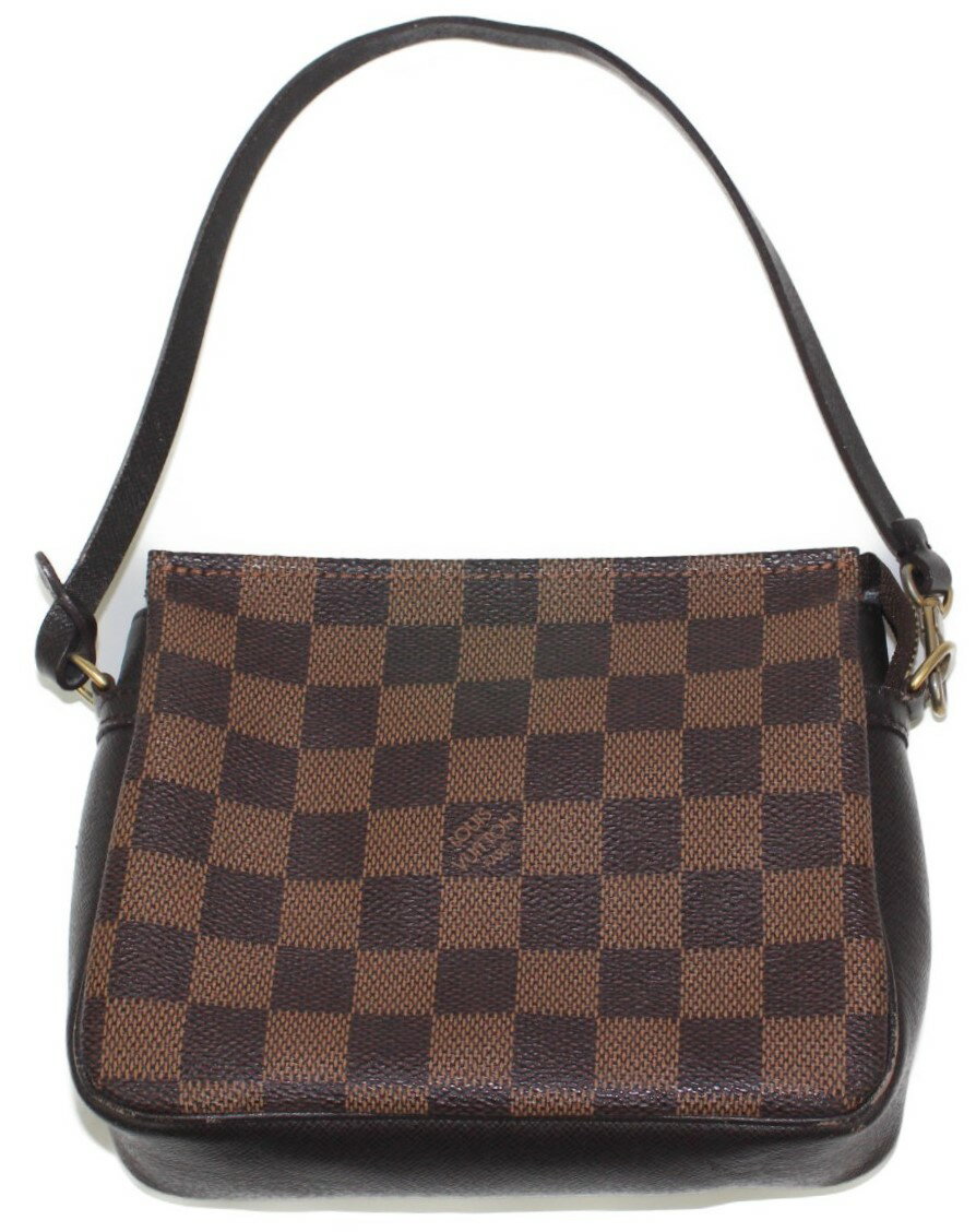 LOUIS VUITTON トゥルース メイクアップ N51982 ダミエ/ブラウン レッド レディース メンズ ウィメンズ 人気 ブランド 小物 バッグ ポーチ【中古】 松前R56号店