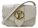 LOUIS VUITTON LV PONT9(LVポンヌフ) ルイヴィトン M55950 スムースレザー クレーム ホワイト ショルダーバッグ レディース ゴールド金具 シンプル ギフト プレゼント包装可 【中古】新居浜店(4)