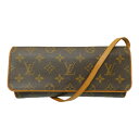 【廃盤】LOUIS VUITTON　ルイヴィトン　ポシェット・ツインGM　M51852　モノグラム　ゴールド金具　ブラウン系　ショルダーバッグ　ポシェット　斜め掛け　シンプル　レディース　メンズ　ユニセックス　ギフト　プレゼント包装可【中古】　新居浜店