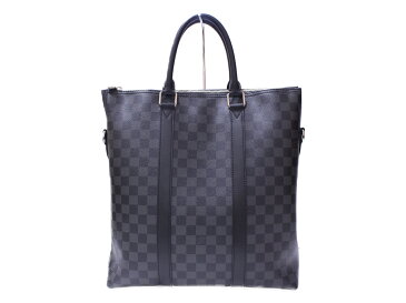 【箱・布袋あり】LOUIS VUITTON　アントン・トート　N40000　ダミエ・グラフィット　ビジネスバッグ　ブリーフケース　ショルダーバッグ　メンズ　ショルダー付き　シンプル　ギフト　プレゼント包装可　【中古】