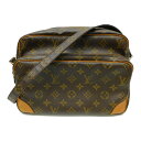 LOUIS VUITTON ルイヴィトン ナイル M45244 ショルダーバッグ ブラウン ゴールド金具 モノグラムキャンバス 斜め掛け ショルダー調節可 レデ...