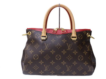 【布袋あり】LOUIS VUITTON　パラスBB　M41241　モノグラム　スリーズ　レッド　ハンドバッグ　ショルダーバッグ　レディース　ショルダー付き　シンプル　ギフト　プレゼント包装可　【中古】