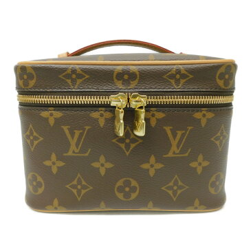 LOUIS VUITTON　ルイヴィトン　ニース・ミニ　M44495　モノグラム　メイクポーチ　大容量　ゴールド金具　ブラウン系　シンプル　レディース　ウィメンズ　ギフト　プレゼント包装可【中古】　新居浜店