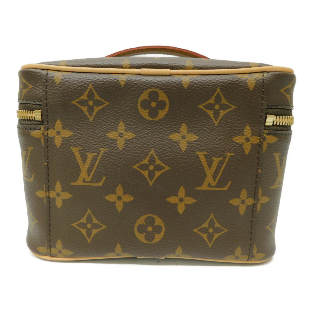 LOUIS VUITTON　ルイヴィトン　ニース・ミニ　M44495　モノグラム　メイクポーチ　大容量　ゴールド金具　ブラウン系　シンプル　レディース　ウィメンズ　ギフト　プレゼント包装可【中古】　新居浜店