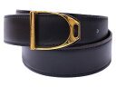 【箱あり】HERMES エルメス リバーシブルベルト レザー ブラック×ダークブラウン ゴールド金具 〇U刻印 1991年製 65 約63〜68cm ベルト レ...