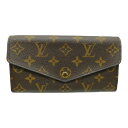 【箱・布袋あり】LOUIS VUITTON　ルイヴィトン　ポルトフォイユ・サラ　M60531　モノグラム　ブラウン　ゴールド金具　ロングウォレット　長財布　大容量　レディース　プレゼント包装【中古】新居浜店