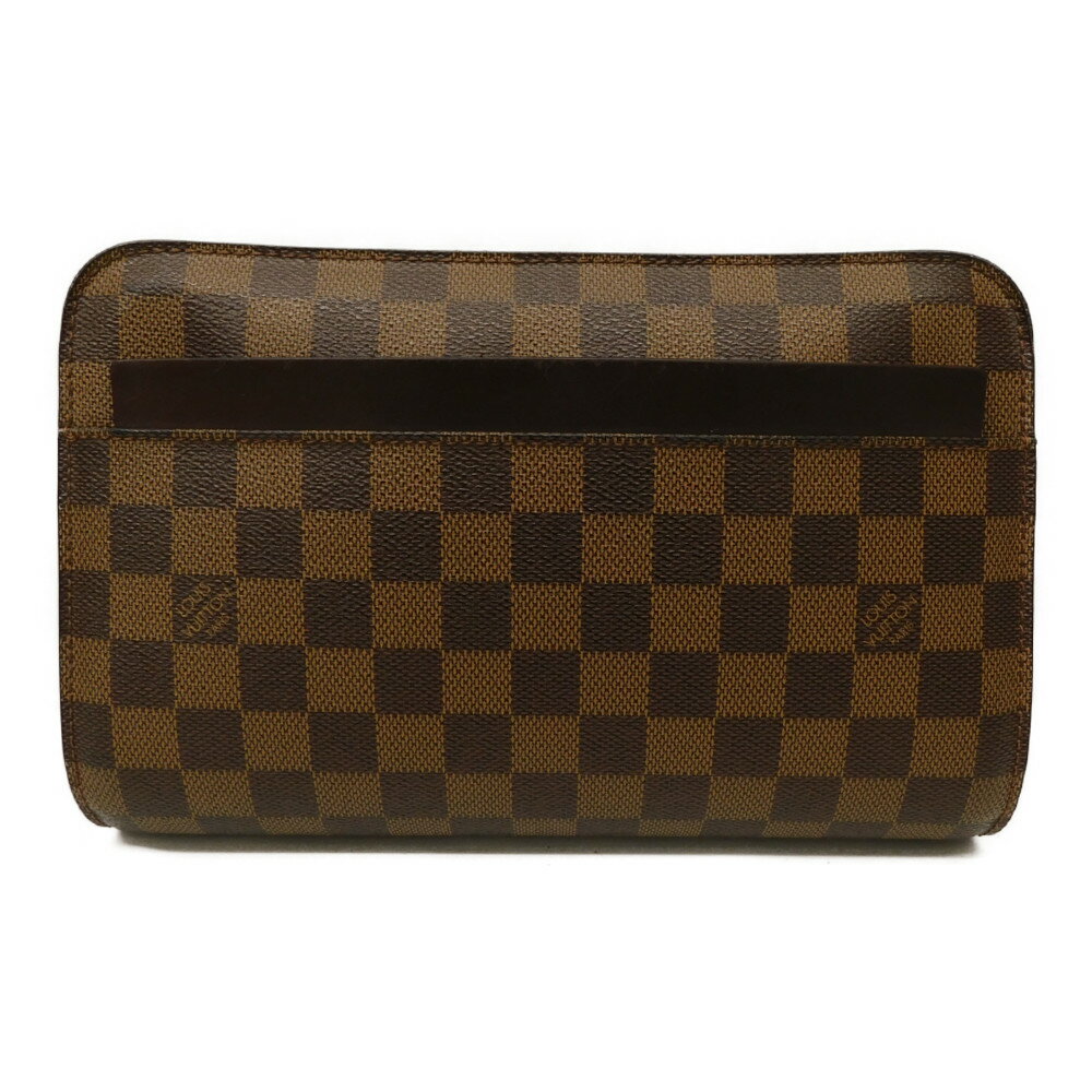 【中古品☆】LOUIS VUITTON　ルイヴィトン　サンルイ　N51993　ダミエ・エベヌ　クラッチバッグ　セカンドバッグ　人気　カジュアル　ゴールド金具　メンズ　ギフト　プレゼント包装可【中古】　新居浜店