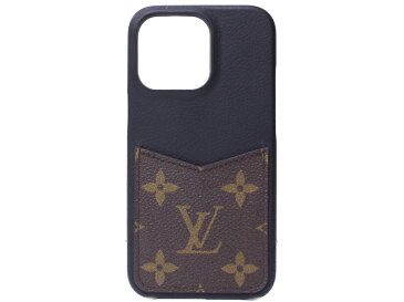 LOUIS VUITTON　iPhone・バンパー13PRO　M81224　カーフレザー　ノワール　ブラック　アイフォンケース　携帯ケース　レディース　メンズ　ユニセックス　シンプル　ギフト　プレゼント包装可　【中古】　松前R56号店