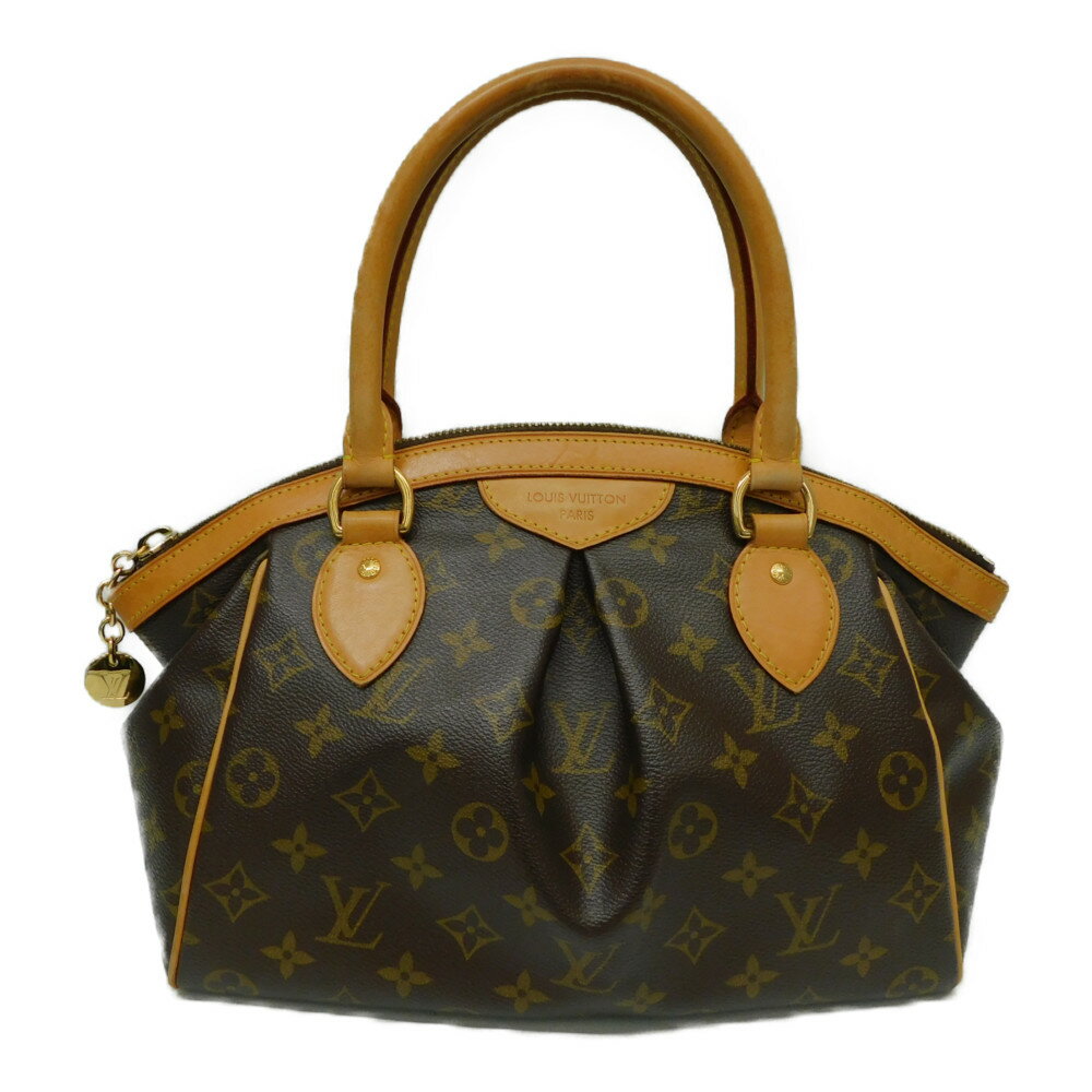 楽天かんてい局松前R56号店【布袋あり】 LOUIS VUITTON　ルイヴィトン　ティヴォリPM　M40143　ハンドバッグ　モノグラム　ブラウン　茶色　プリーツ　人気　可愛い　ゴールド金具　ヌメ革　レディース　ウィメンズ　ギフト　プレゼント包装可【中古】新居浜店