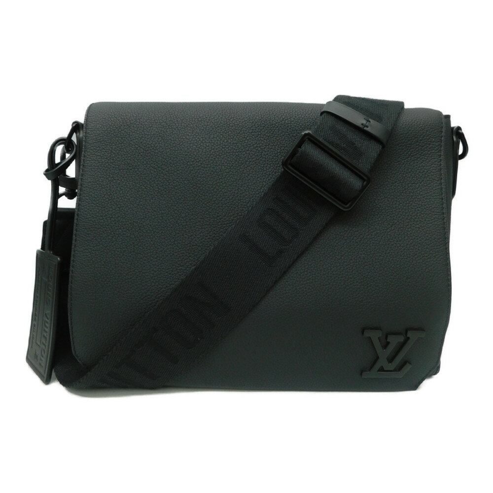 【箱・布袋あり】LOUIS VUITTON　ルイヴィトン　メッセンジャー　M57080　カーフレザー　ブラック　黒　レザータグ　シンプル　ショルダー紐調節可　メンズ　レディース　ユニセックス　ギフト　プレゼント包装可【中古】新居浜店