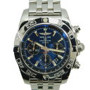 【ポリッシュ済み】BREITLING ブライトリング クロノマット44 A011C89PA SS ステンレススチール ブルー 500M防水 クロノグラフ 回転ベ...