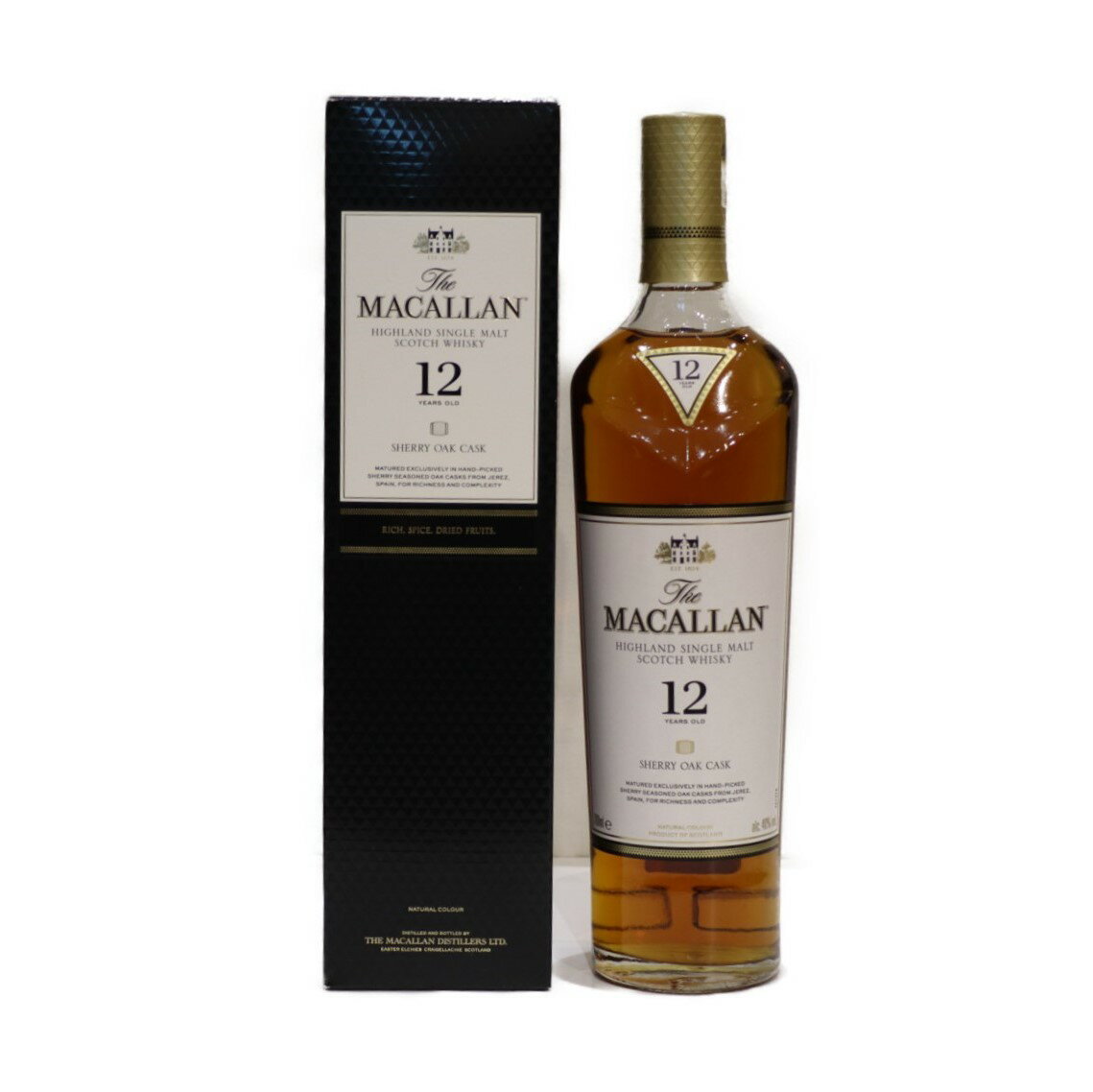 【未開封・箱あり】THE MACALLAN 12 YEARS OLD SINGLE MALT SCOTCH WHISKY SHERRY OAK CASK ザ・マッカラン 12年 シングルモルト スコッチウィスキー シェリー オーク カスク 700ml 40% 【古酒・中古】松前R56号店