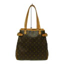 【廃盤】 LOUIS VUITTON　ルイヴィトン　バティニョール・ヴェルティカル　M51153　モノグラム　ブラウン　ショルダーバッグ　トートバッグ　肩掛け　ゴールド金具　ヌメ革　サイドベルト調節可　レディース　ウィメンズ　プレゼント包装可【中古】新居浜店