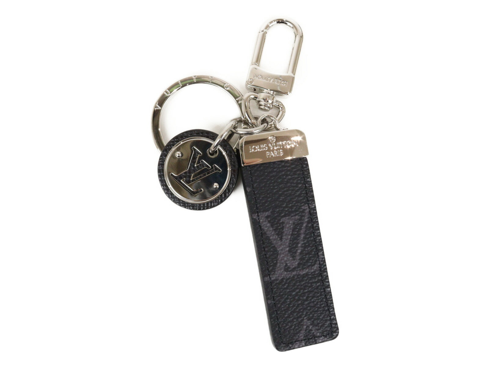 【箱・布袋あり】LOUIS VUITTON　ルイヴィトン　ポルトクレ・ネオ LV クラブ　M80237　モノグラム・エクリプス　タイガ　キーホルダー　ブラック×グレー系　メンズ　シンプル　ギフト　プレゼント包装可【中古】松前R56号店のサムネイル