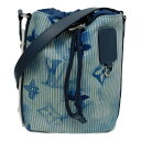 LOUIS VUITTON ルイヴィトン サック・マランメッセンジャーバッグ M57830 ブルー系 ウォーターカラー キャンバス×レザー 長さ調節可 シルバー...