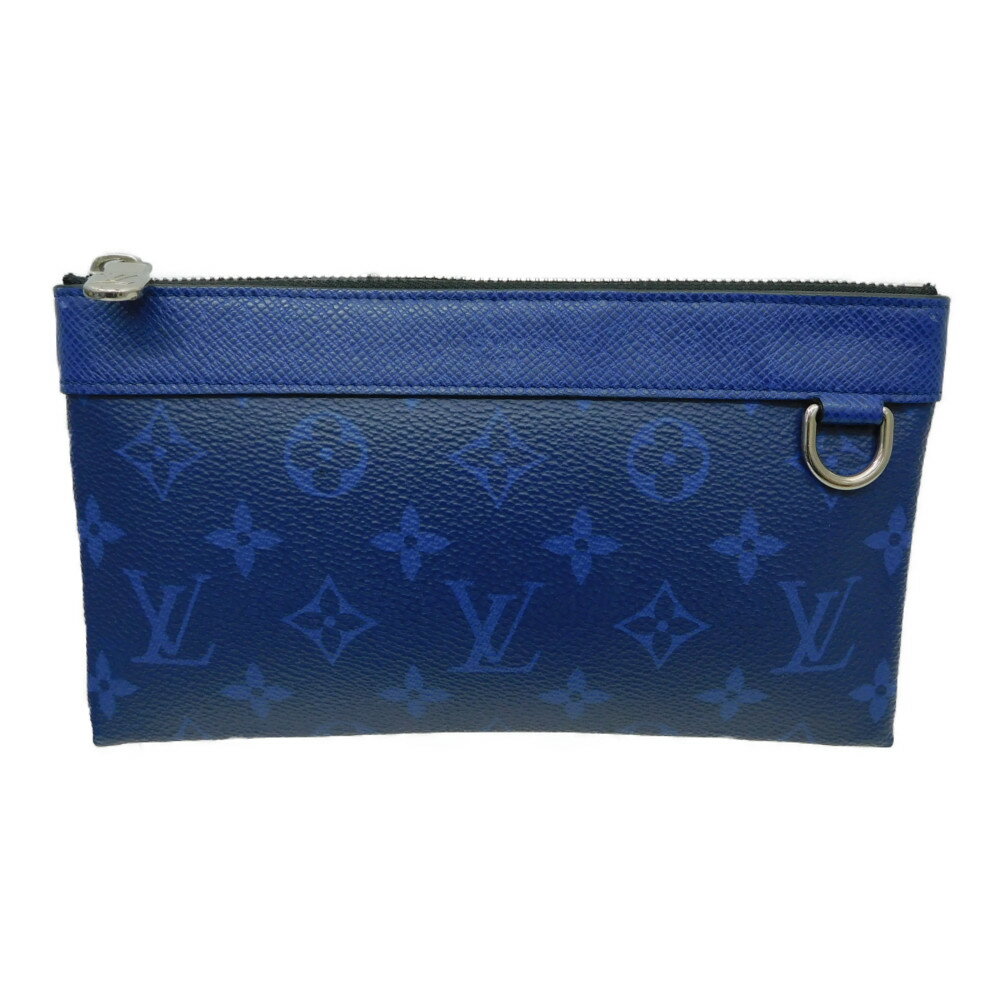 LOUIS VUITTON　ルイヴィトン　ポシェットディスカバリーPM　M30278　クラッチバッグ　ポーチ　財布　スマートフォンケース　モノグラム×タイガ　タイガ・ラマ　コバルトブルー　シルバー金具　レディース　メンズ　ギフト　プレゼント包装可【中古】新居浜店