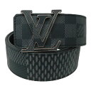 【中古】LOUIS VUITTON　ルイヴィトン　サンチュール　40mm　リバーシブル　M0340　ベルト　ダミエ・グラフィット　2WAY　メンズ　プレ..