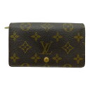 【廃盤】LOUIS VUITTON ルイヴィトン ポルトモネビエトレゾール M61730 モノグラムキャンバス 二つ折り財布 L字型ファスナー ゴールド金具 コ...