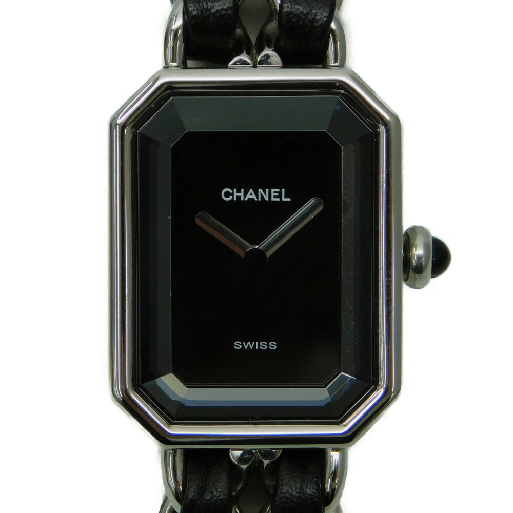 【P済み】CHANEL　シャネル　プルミエール　H0451　クオーツ　Mサイズ　SS　レザー　シルバ ...