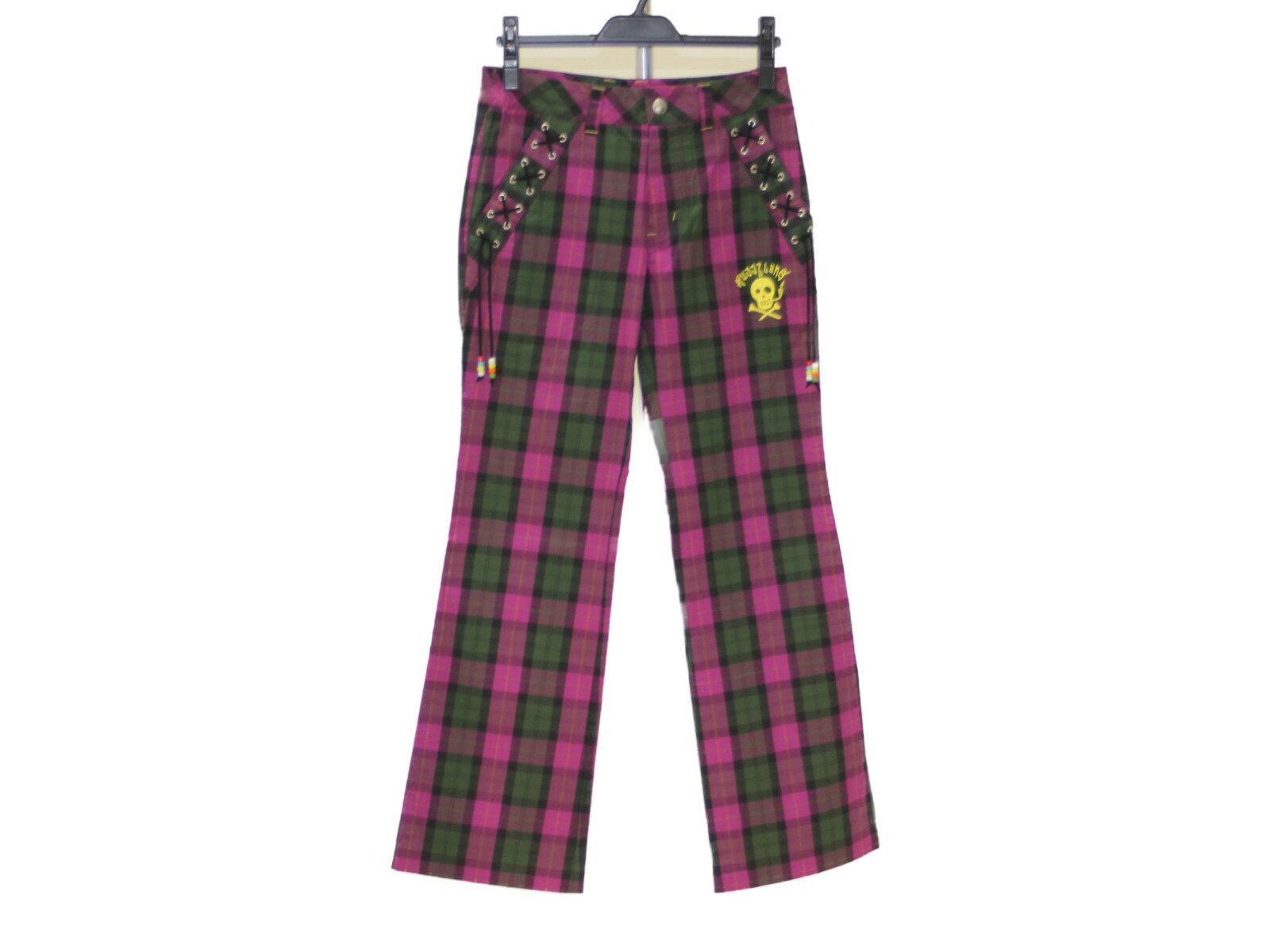 RUSSELUNO ラッセルノ チェック柄パンツ パープル系 グリーン系 レディース ブランド 洋服 ズボン ゴルフ golf【中古】 松前R56号店