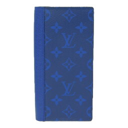 LOUIS VUITTON　ルイヴィトン ポルトフォイユ・ブラザ M30297　長財布　二つ折り財布　タイガラマ　青　ブルー系　シルバー金具　メンズ　プレゼント包装【中古】　新居浜店