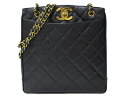 【ギャラあり】CHANEL シャネル チェーントートバッグ ココマーク キャビアスキン ブラック ゴールド金具 レディース ギフト プレゼント包装可【中古】松山...