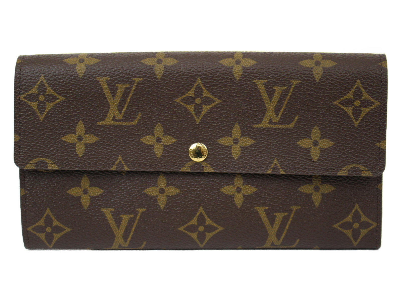 LOUIS VUITTON ルイヴィトン ポルトフォイユ・サラ M61734 モノグラム/ブラウン系 コーティングキャンバス 長財布　ロングウォレット　人気　定番　ユニセックス　旧型　おしゃれ　プレゼント包装可【中古】松前R56号店