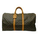 LOUIS VUITTON　ルイヴィトン キーポル・バンドリエール55 M41414 ボストンバッグ バッグ モノグラム 　茶　ゴールド金具　大容量　レディース　メンズ　ユニセックス　プレゼント包装可【中古】新居浜店